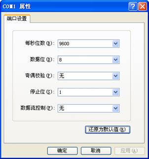 图4-3 串口参数设置