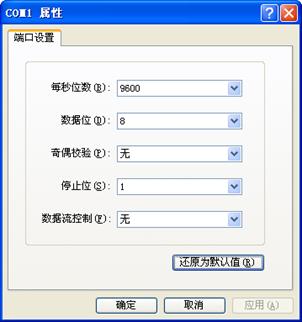 图4-3 串口参数设置