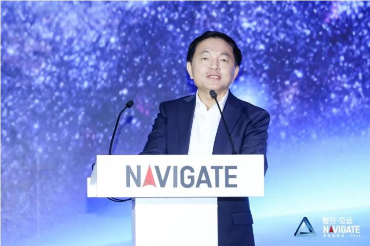 James Chen, Senior Vice President of H3C and Executive President of Unigroup Cloud & AI BG, delivers a welcome speech at Cloud Computing Summit, one of the three industry summits of H3C’s annual flagship event NAVIGATE 2021 Summit, April 9, 2021.