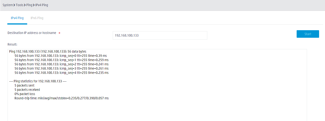 Support - 01-Ping Configuration Example- H3C