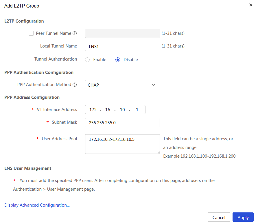 Support L Tp Vpn Configuration Examples H C